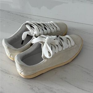 MENS Lanvin Curb Light Suede Sneakers